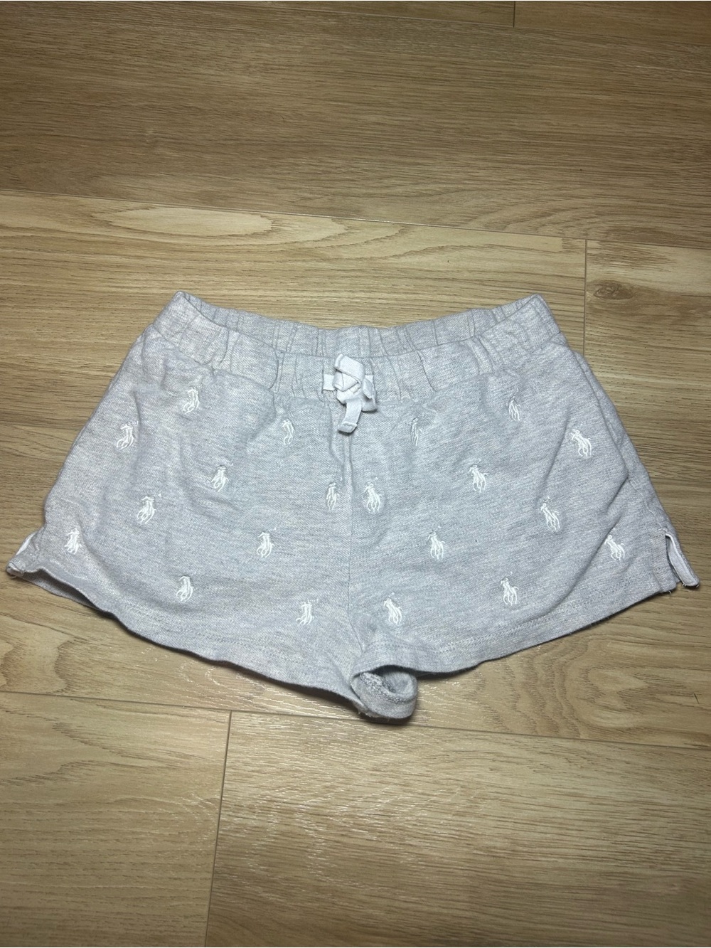 Polo by Ralph Lauren Light Gray Logo Knit Athletic Shorts